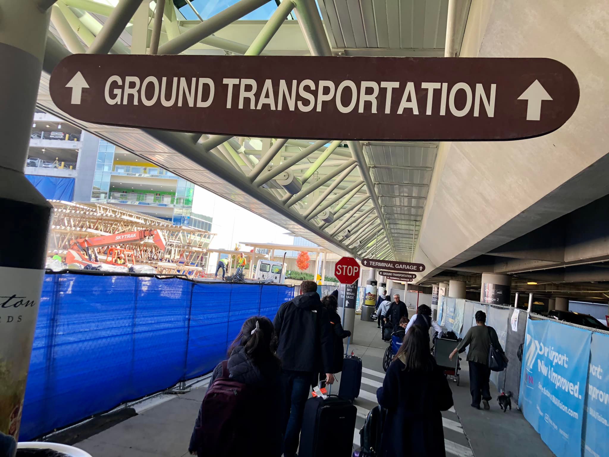 Look up! Follow the signs to Ground Transportation BNA Vision
